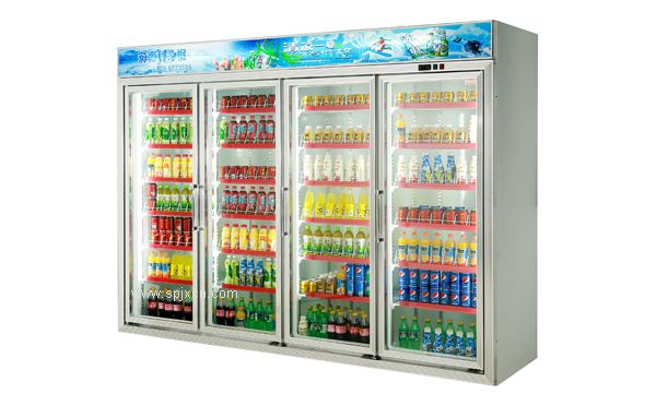 四門(mén)飲料冷藏展示柜，安德利冷柜